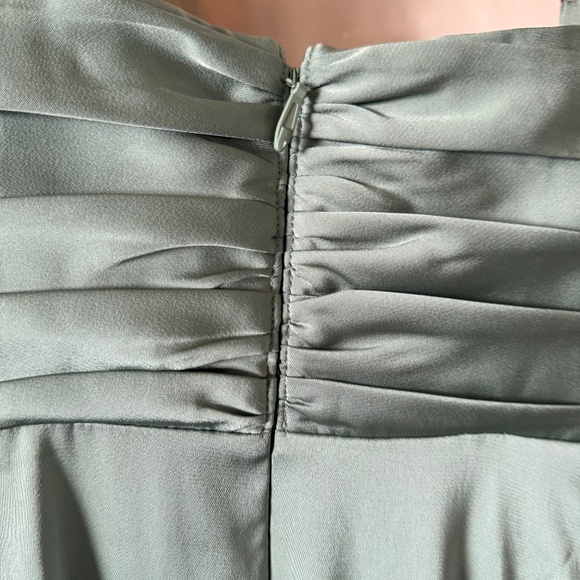 AZAZIE JENNA A LINE PLEATED STRETCH SATIN DRESS A4 BRAND NEW - Picture 12 of 14